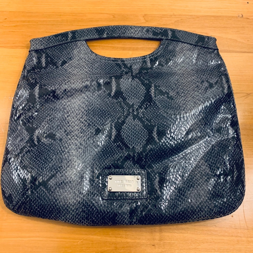 Nine West Snake Skin Print Envelope Clutch Bag